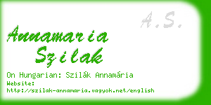 annamaria szilak business card